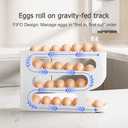Sotfamily Egg Holder for Fridge, Automatic Rolling Egg Dispenser for Refrigerator, Countertop, Kitchen - Space-saving Egg Roller/Organizer/Storage/Container/Tray - 2 Packs for 56 Large Size Eggs