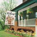 Welcome Fall House Flags for Outdoor Decoration, Thanksgiving Boots with Maple Leaves Flowers Large Yard Flag, Decorative Autumn Seasonal Farmhouse Holiday Outside Decor 28x40 Inch Vertical Double