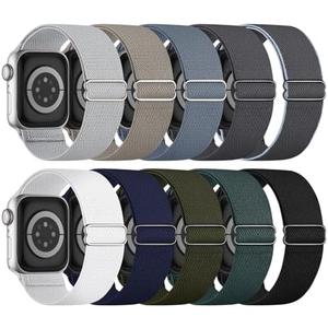 9 Pack Stretchy Bands Compatible with Apple Watch Band 40mm38MM/40MM/41MM/42MM (Series 11 10) Women Men, Water-Resistant Solo Loop Elastic Sport Straps, Gray/Black/Navy Blue/Army Green/Rock Gray/White/Stone/Deep  9 Pack Stretchy Bands Compatible with Apple Watch Band 40mm38MM/40MM/41MM/42MM (Series 11 10) Women Men, Water-Resistant Solo Loop Elastic Sport Straps, Gray/Black/Navy Blue/Army Green/Rock Gray/White/Stone/Deep
