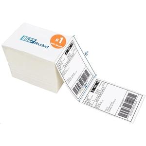 9527 Product Fanfold 4 x 6 Direct Thermal Labels White Perforated Shipping Labels, 500pcs per Stack,1 Stack