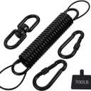 Porch Swing Spring Heavy Duty 700 Load,Hammock Chair Hanging Kit Swing Spring Hardware,1 Spring, 2 Spring Buckles,1 Swivel Buckles,1 Safety Wires for Garden Hammocks (Black, Spring&Buckles Set(4PCS))