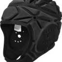 Soft Helmet for Flag Football Scrum Cap Soft Shell Helmet Rugby Headgear for Youth Adults (Medium, BLACK Pro)