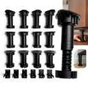Adjustable Furniture Leveling Feet | Heavy-Duty Cabinet Levelers for Bed Frames, Desks, Shelves & Workbenches | Easy Install | Non-Slip, Commercial-Grade Support | 12-Pack (3.5”-6”)