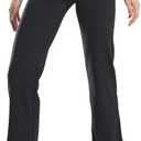 Safort 34" Inseam Regular Tall Bootcut Yoga Pants Flared Leg Dress Pants with Pockets for Casual (Small, Black)