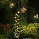 Honoson Watering Can with Lights Outdoor Garden Fairy Decor Water Can Solar Hanging Lantern Landscape Sprinkle Waterproof Twinkle LED Decorative Gift for Yard Lawn Patio Pathway(Classic Style)