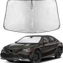 EcoNour Windshield Sunshade Compatible for Toyota Camry 2018-2022 2023 2024, LE, SE, SE Nightshade, XLE, XSE, TRD, Sun Visor for Front Windshield Sun Shade Cover, UV Heat Protector, Car Accessories