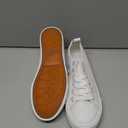 FRACORA Women's PU Leather Tennis Shoes Low Top lace up Casual Shoes Comfortable Fashion Sneaker, Size 7