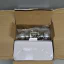 Plustool 6 Pack Brushed Nickel Door Knobs,Privacy Door Knob with Lock, Interior Doorknobs Silver, Keyless Door Locks Set for Bedrooms Bathrooms, Reversible for Left/Right Door Handle