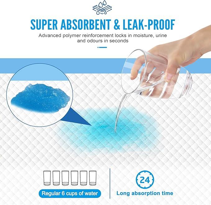 MoMoCo Puppy Pads, 23"x23"-100 Count Pet Pee Pads, Super Absorbent Disposable Dog Training Pads , Leak-Proof, Quick-Drying Potty Pads for Dogs Puppies