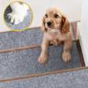 8" X 30" Peel and Stick Carpet Stair Treads for Wooden Steps, Reusable Washable Edging Stair Rugs, Runner Indoor Non-Slip Stair Mats for Kids Elders Pets (4 Pack)