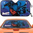 Foldable Car Windshield Sun Shade 55"x30" - Suction Cup Sun Visor, Universal Sun Protector for Cars, SUVs, Trucks