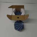 AULIGET Flower Vintage Hexagon Tile Peel and Stick Backsplash, 6"x7" Self Adhesive Wall Tiles in Blue (Pack of 45)