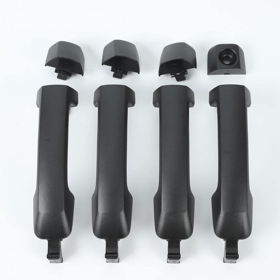 Set of 4 Textured Black Exterior Door Handle Replacement for Toyota Tundra 2007-2018