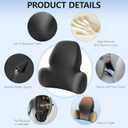 Lumbar Support Pillow with Fixed Chuck | Ergonomic Memory Foam Cushion | Washable Cover | Back Pain Relief & Posture Improvement | Fits Car/Office/Gaming Chairs/Wheelchairs & Home