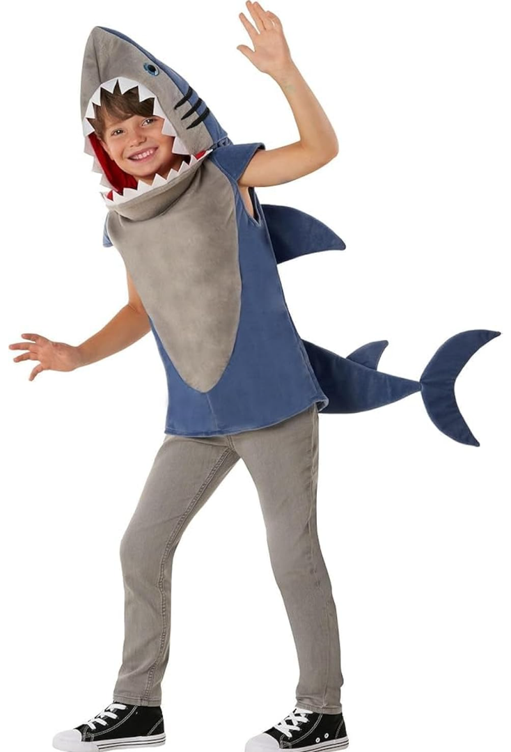 Morph Costumes Great White Shark Costume for Kids - Fun Fish Outfit for Boys and Girls - Perfect Halloween Dress-Up, M