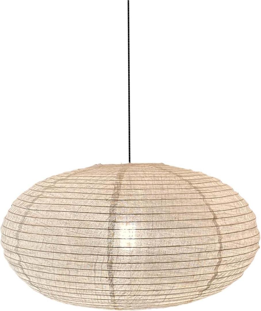 19.69(50cm) Oval Fabric lampshade,Burlap Lamp Handmade Linen Pendant Light Shade for minimalist,Home decoration: Bedroom, Study, Living Room, Weddings and Birthday Parties