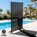 Metal Privacy Screen, 72" Outdoor Privacy Screen, Privacy Fence Panels with Stand, Provide Deck Privacy Protection, Privacy Fence for Garden, Pool, Patio, Balcony, Backyard Landscape