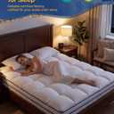 KAYFIA Full Mattress Topper,Extra Thick Mattress Pad Cover for Deep Sleep,3D+7D Snow Down Alternative Fill Overfilled Plush Pillow Top with 8-23 Inch Deep Pocket-White