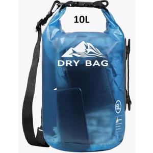 Del_zon 1 Compartment 10 Liter Transparent Ocan Bag Roll, Top Storage Bag, Lightweight Dry for Traveling, Swimming, Kayaking, Camping, Fishing Backpack (Transparent Blue) Del_zon 1 Compartment 10 Liter Transparent Ocan Bag Roll, Top Storage Bag, Lightweight Dry for Traveling, Swimming, Kayaking, Camping, Fishing Backpack (Transparent Blue)