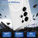 Strong Magnetic for Samsung Galaxy S25 Ultra Case, 2 Case&2 Screen Protector for S25 Ultra Phone,Mil-Grade Drop Protection,2PCS Clear