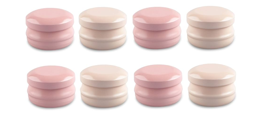 2 Pack 10Gram Lip Balm Containers, 8pcs Round Metal Salve Tins with Lids, Mini Candle Jars, Small Sample Containers for Balms, Salves, Cosmetic, Nail Polish, DIY Items