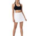 BUBBLELIME Women Adjustable Running Tennis Skort Pockets Workout Golf Skirt (S)