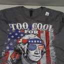 Too Cool For British Rule - USA American Flag 4th of July T-Shirt, Size 2XL