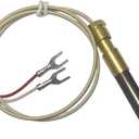 24" 750mv Thermopile for Heat Glo Heatilator Fireplace Thermopile Replacement Fireplace&Stove Accessories for Fire Gas Stoves Gas ovens/gas grills/gas boilers/gas water heaters (24" Glass Fiber)