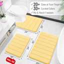 OLANLY Memory Foam Long Bathroom Rugs Runner 70x24, Super Soft Absorbent Bath Mat, Quick Dry, Machine Washable Shower Floor Rugs, Bathmat Carpet, Bathroom Home Decor Accessories, Yellow