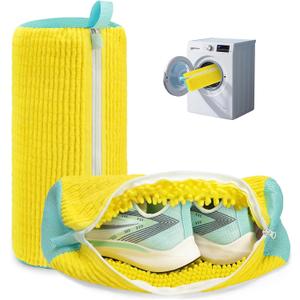 Shoe Washing Machine Bag Laundry Shoe Bag for Washer and Dryer Reusable 2pc Shoe Cleaning Bags for Sneakers 360 Deep Cleaning Machine for All Shoes Types With Self-locking Zipper
