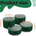 HeiMma 4 Pack Buffet Risers, Foldable Accordion Food Display Risers with Acrylic Disc, Dessert Table Display Set, Cardboard Paper Cupcake Cake Stand for Party Cylinder Stands for Parties Drink Collectibles Jewelry Figures, Multi-height, Green