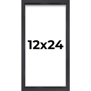 12x24 Shadow Box & Newspaper Frame Black | 3/4" Depth of Usable Space| Interior Size 12x24 or 24x12 Inches| UV Resistant Acrylic, Acid-Free Backing, Wall Hangers | Made in USA