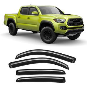 Rain Guards in-Channel Fit for 2016-2023 Toyota Tacoma Double Cab 4 PCS