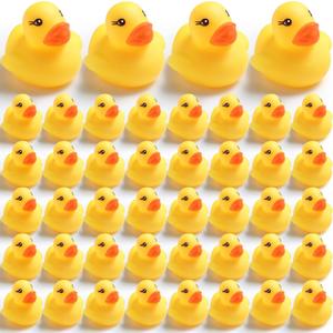Vinsot 100 Pcs Mini Rubber Ducks Small Yellow Tiny Ducks Bulk for Bath Toy Shower Birthday Party Favors Gift Summer Pool Beach Party Games Decoration