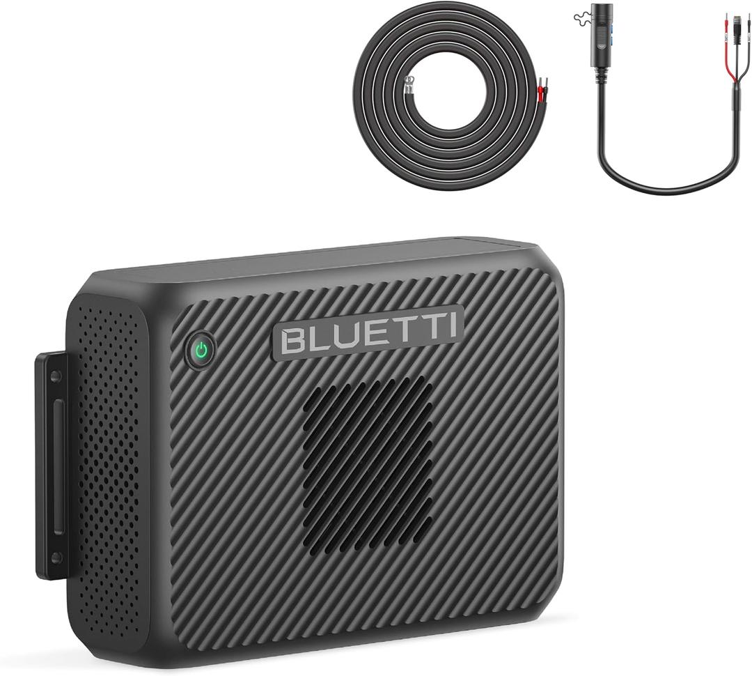 BLUETTI Charger 2, 1200W Alternator & DC-DC Charger, Dual Input (Car + Solar), 13 Faster Car Charging for Portable Power Stations, Emergency Jumpstarter for Road Trips & RVs