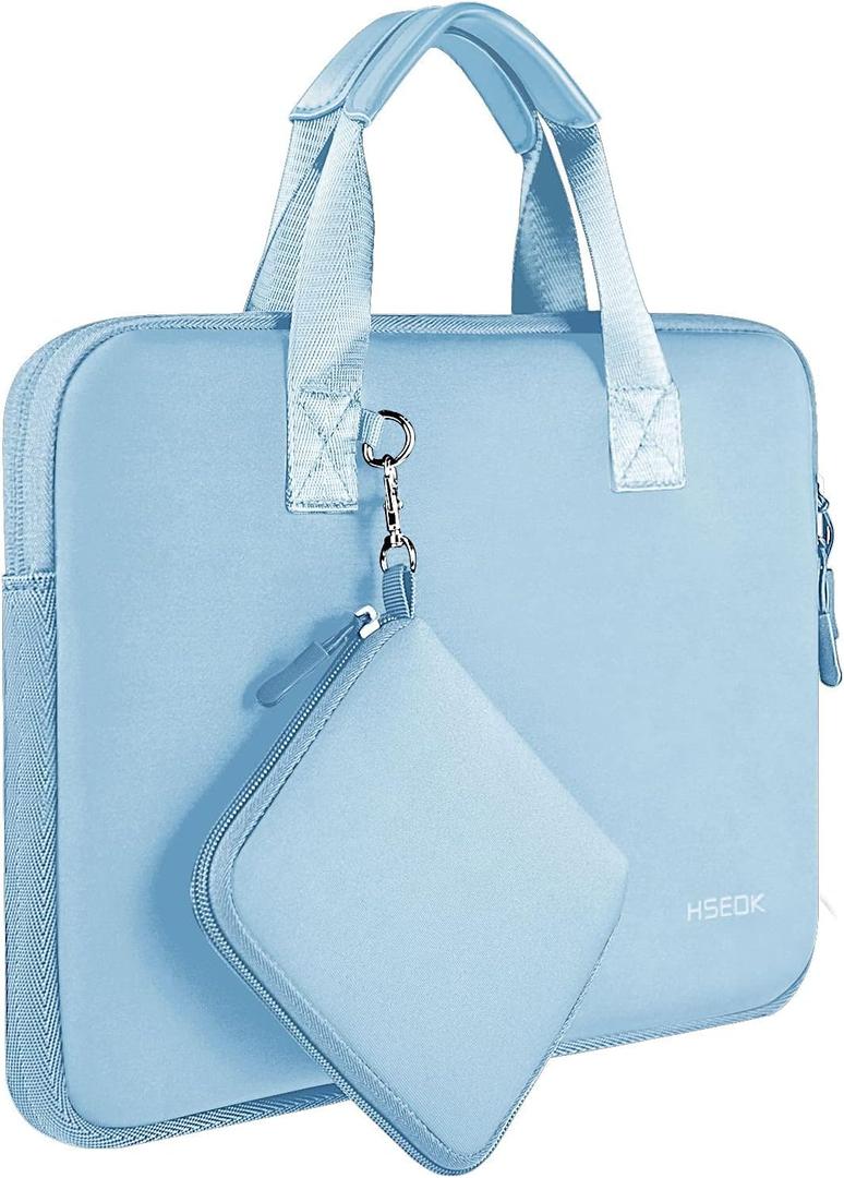 Hseok Laptop Sleeve 13.3-14 inch Case with Small Pouch, Neoprene Computer Bag Compatible with MacBook Pro 14" M4/M3/M2/M1 2025-2021, Mac Air/Pro 13.3" and Most 13-14 inch Notebooks,S02B01