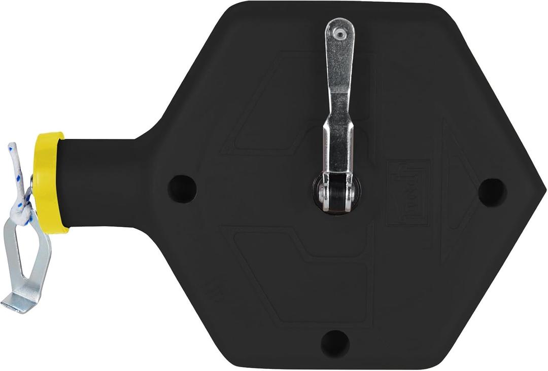 M-D Building Products 00805 ABS Tuff Line Contractor Chalk Reel, Durable and Reliable Chalk Line for Precision Marking, Ideal for Construction & Carpentry Projects (0.06 in. x 100 ft, Black)