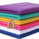 XSEINO 6 Rolls 12"x35" Large Felt Sheets(5.8Yds Total), 1.4mm Thick Nonwoven Fabric for Sewing, 6 Memphis Series Colors, Bulk DIY Craft Supplies for Bags, Garland, Decor
