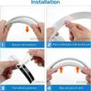 Geekria Protein Leather Headband Pad Compatible with Sony WH-CH520/ CH510/ CH500 Headphones, Replacement Band Repair Part (White)