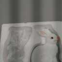 1 Pair Garden Statues Bunny Decor Resin Rabbit Figurine Cute Fairy Garden Decor Outdoor Statues for Patio Yard Porch Balcony Gifts for Women Mom Grandma White (Smill)