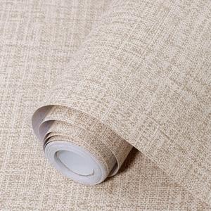 Khaki Grasscloth Peel and Stick Wallpaper 17.3"x120" Faux Linen Textured Contact Paper Removable Self Adhesive Vinyl Wallpaper for Bedroom Bathroom Kitchen Cabinets