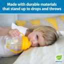 Dr. Brown's Milestones Baby's First Straw Cup, Training Cup with Weighted Straw, 9oz/270mL, Vintage Yellow, BPA Free, 6m+