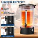 GarveeTech Commercial Electric Coffee Urn Hot Beverage Dispenser - Double Wall Stainless Steel, Large Capacity for Catering, Buffet, Parties, Events - Fast Heating - 12L/3.2 Gallon