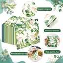 100PCS Paper Eucalyptus Decorative Napkins Disposable Green Botanical Guest Hand Towels for Bathroom, Dinner, Wedding, Party, and Baby Shower A