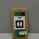 TREEWELL 2-Pack Double Decorator Outlet Cover Plate, Black Decorative Switch Plates and Outlet Covers, Natural Bamboo Fiber Wall Plates for Electrical Outlets, Receptacle, GFCI Outlet, Dimmer Switch