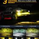 Unique 3-Mode 7000LM LED Fog Lights Kit for Tacoma 2012-2022, 4Runner 2014-2022, Yellow/White/Combo Beam, IP67 Waterproof Aluminum Housing, Plug & Play (Pack of 2)