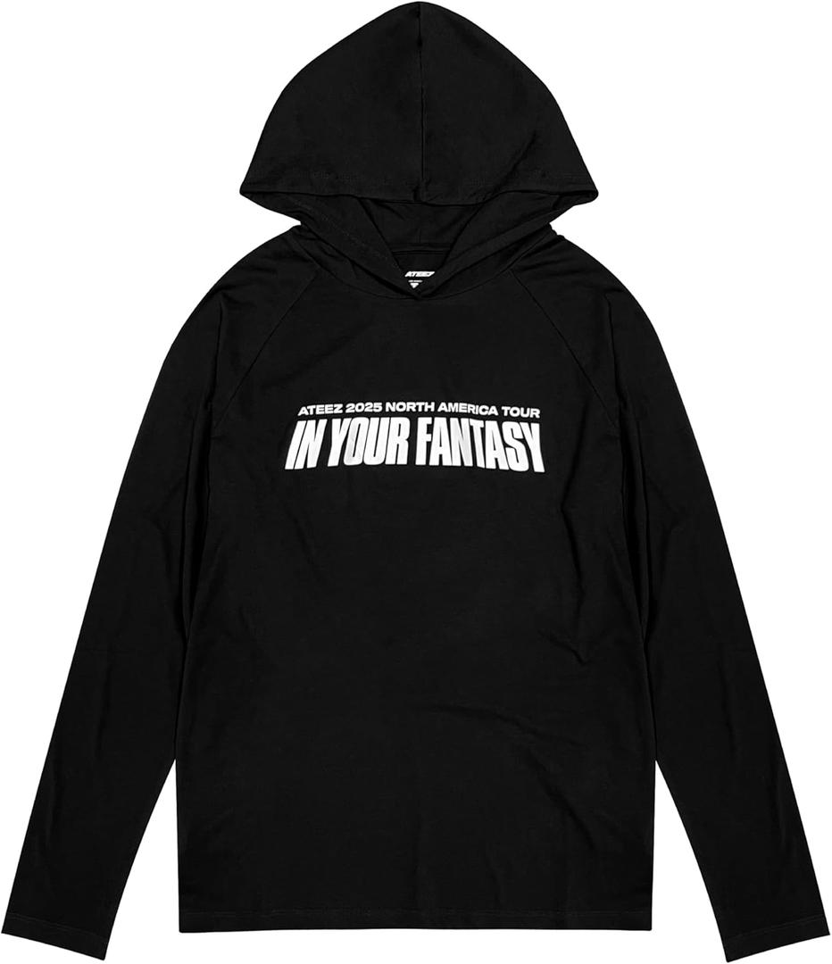 ATEEZ Official Tour Merch Hoodie (XX-Large, Black)
