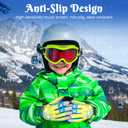 Gilotop Children Ski Gloves Kids Waterproof Winter Outdoor Snowboard Warm Gloves for Boys Girls