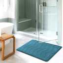 Flamingo P Memory Foam Bath Mat Rug, Non Slip Quick Dry Shower Mats for Bathroom,24x36,Dark Teal