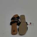 SMNY Ariana Women's Flat Sandals – Black, Size 10, Slip-On Summer Slides